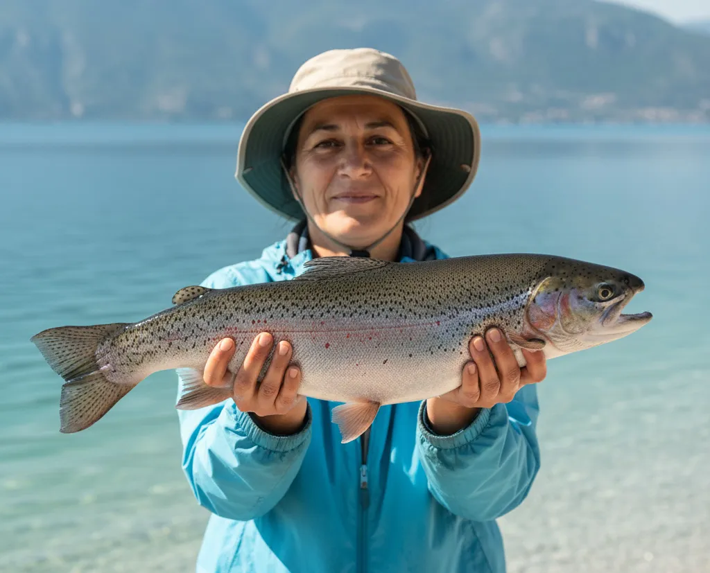 Sot në Tushemisht kisha nderin të takoj "Mbretëreshën" e liqenit! Një Koran i mrekullueshëm i Ohrit. Uji ishte aq i pastër sa mund ta shihja kur ndoqi lugën vezulluese deri në breg. Është një peshk unik që gjendet vetëm këtu tek ne. Pas një puthjeje të shpejtë, u kthye në thellësitë e kaltra. Liqeni i Ohrit nuk zhgënjen kurrë! 🌊🐟 #koran #ohridtrout #tushemisht #liqeniohrit #albanianfishing