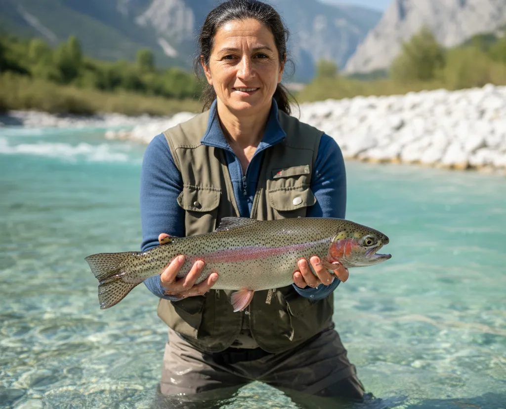 Ajër i pastër, ujë akull i ftohtë dhe natyra e egër e Valbonës! Sot u ngjita lart në Tropojë për të kërkuar troftën. Kjo bukuroshe ylberi kërceu mbi mizën time të thatë në mes të rrymës së shpejtë. Ngjyrat e saj janë art i vërtetë. Pas një fotoje të shpejtë, u lëshua menjëherë në ujin e kaltër. 🏔️🎣 #trofta #valbona #albanianalps #flyfishing #natyra